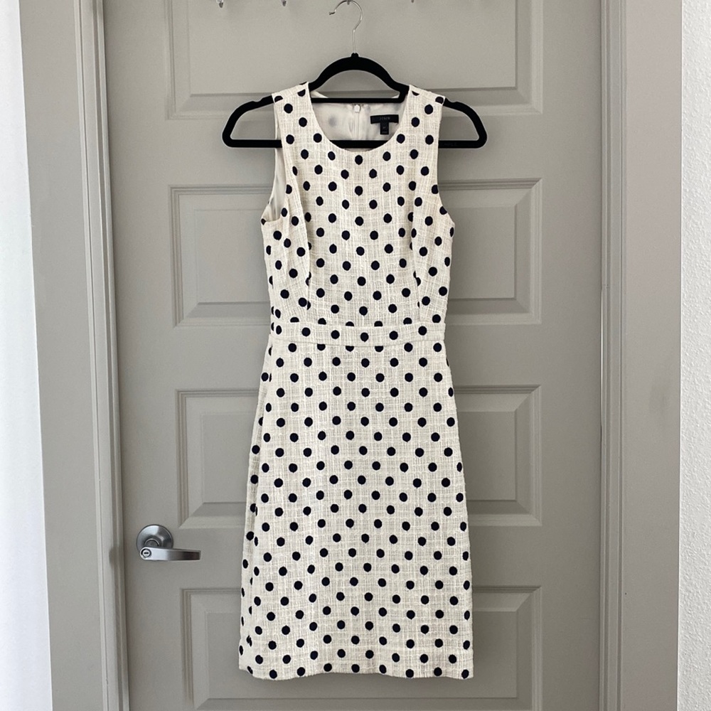 J Crew polka dot sheath dress